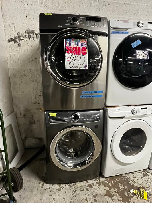 🎄Holiday Sale 🎁 Mix & Match Electrolux washer 4.5 cu ft & Samsung dryer 7.5 cu ft set electric 220v front load stackable or side by side - sensor dry He in gray  #ED95FP4P
