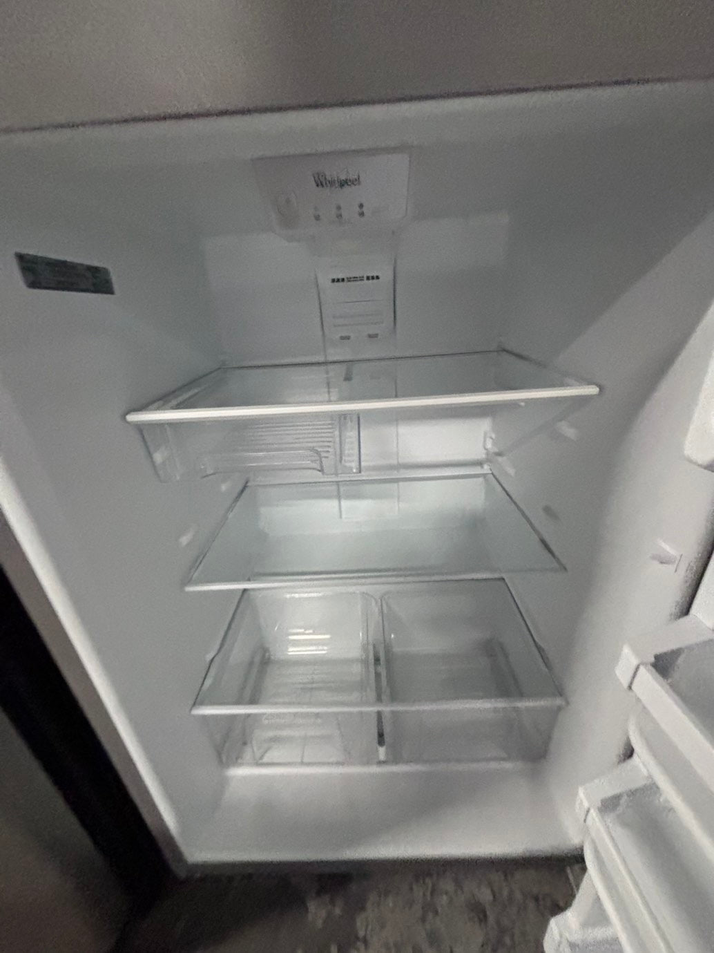 >*Whirlpool top freezer refrigerator stainless steel used-refurbished 30" #RFC769B