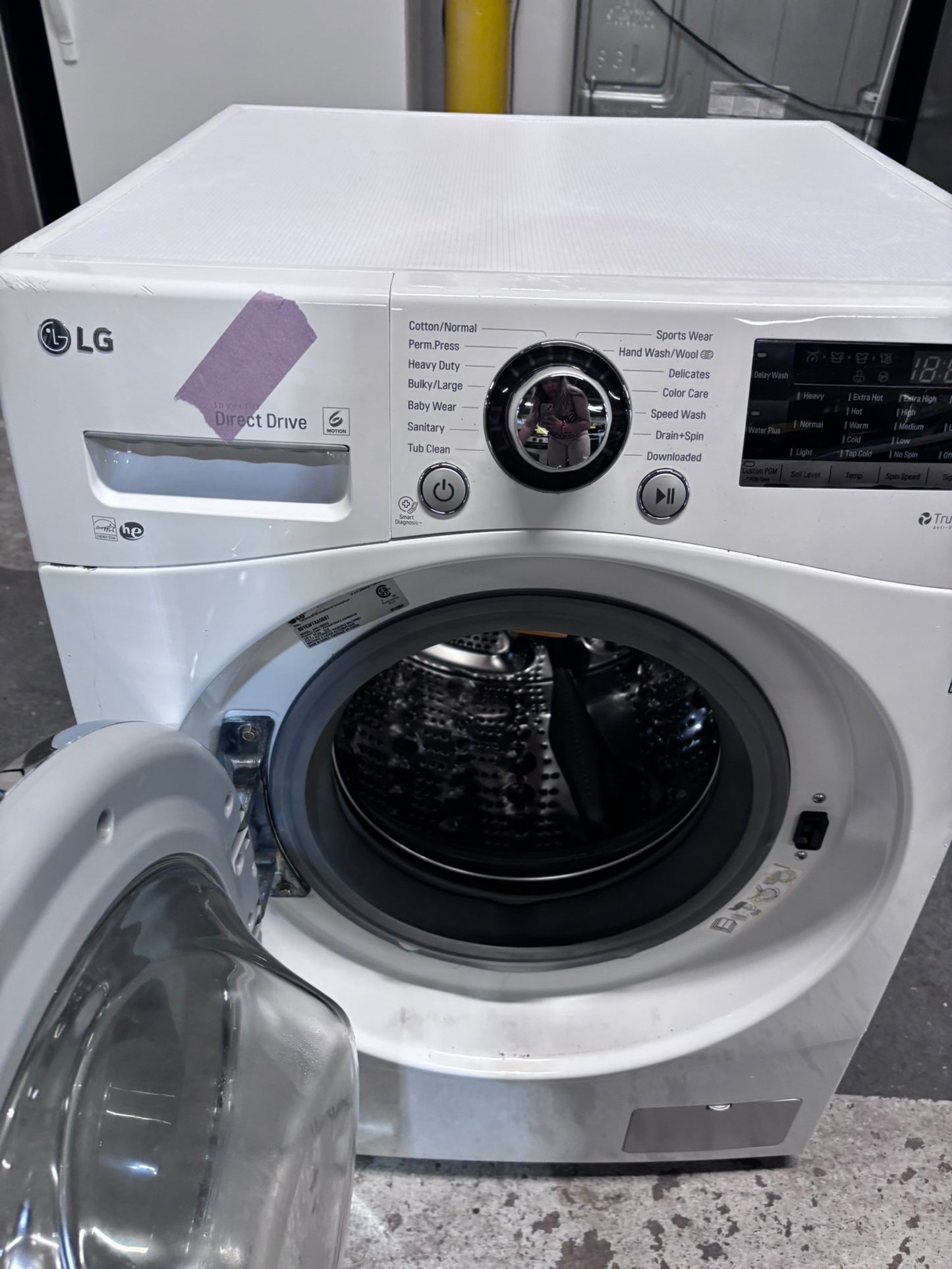 >*sale🔥🎈LG HE washer 4.5cu.ft white color stainless steel drum large capacity used-refurbished #WFTT17B