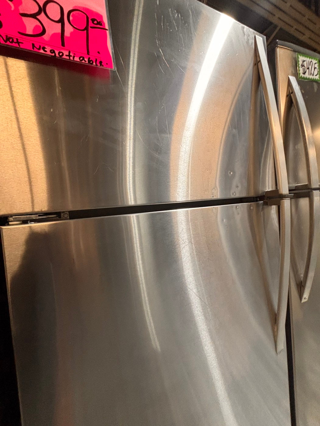 >*sale🔥Whirlpool top freezer refrigerator stainless steel used-refurbished 30" #RFQ669B