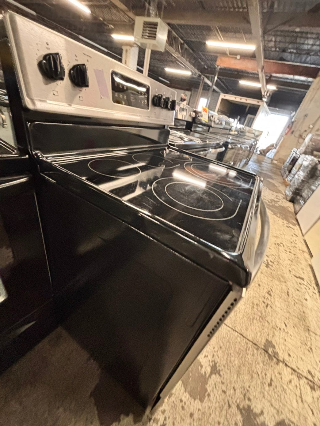 >🎈SALE🔥frigidaire Glass Top electric stove  bake /broil 5 burner convection oven,Self clean 30” stainless steel stove ,used-Refurbished   #EEF5ZAB