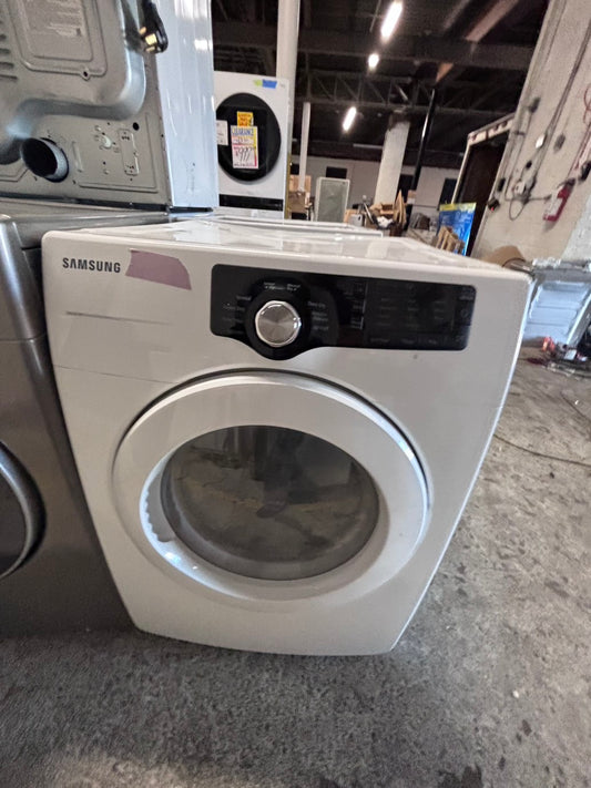 >*July 4th sale 🔥🇺🇸 samsung sensor Dry front load stackable electric 220v dryer in white  color used-refurbished 27" #DSR3NB