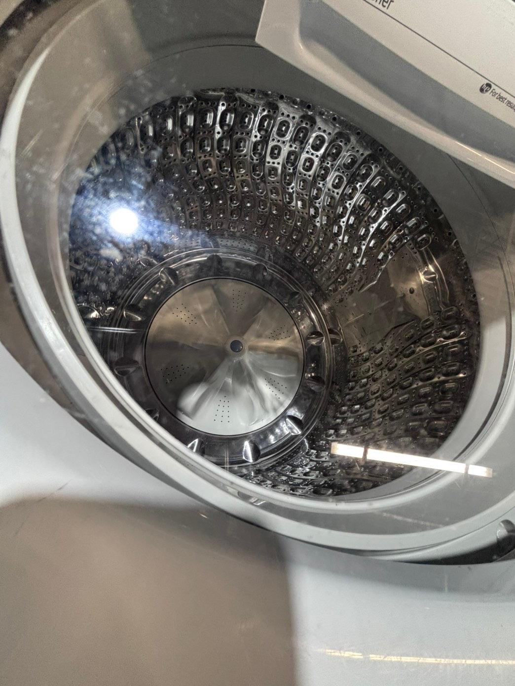 >*samsung extra Large capacity white color Top load washer Drum stainless steel used,refurbished #SWQR57B