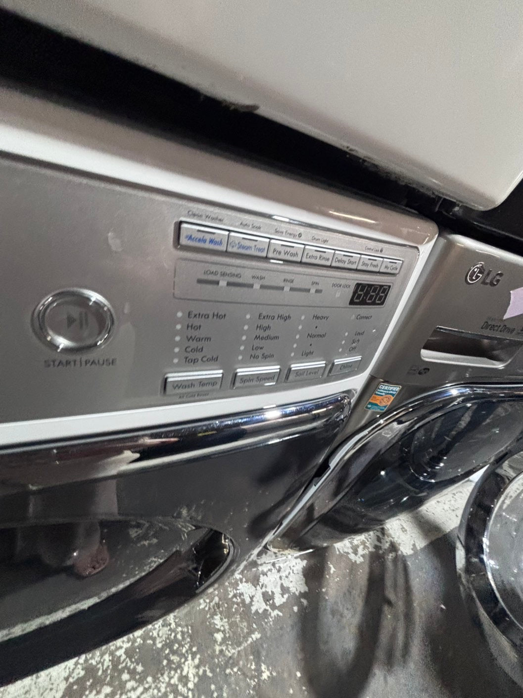 >*special🔥used great condition 29”refurbished kenmore washer & dryer set white color ,electric front load jumbo size stackable or side by side stainless steel drum 29" #WKM5S9B