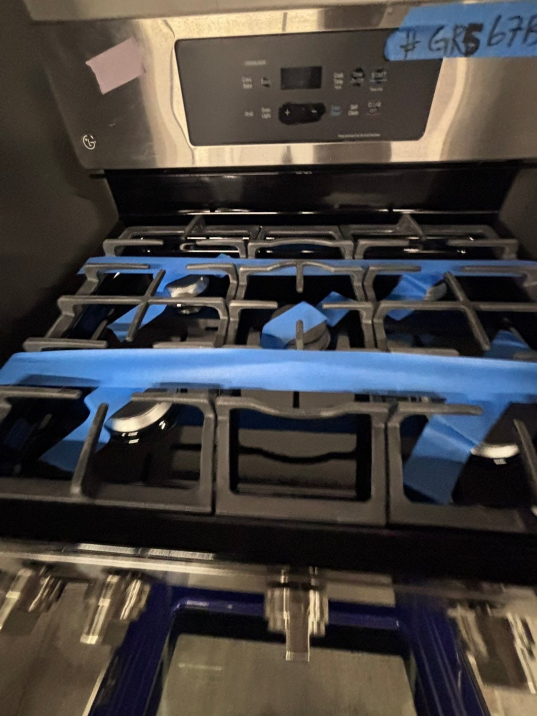 >special 3pc. Combo =LG French door Refrigerator counter depth  w/ ice water dispenser 36",gas stove 5 burners & new the range microwave all same brand  #ARF31B3PC