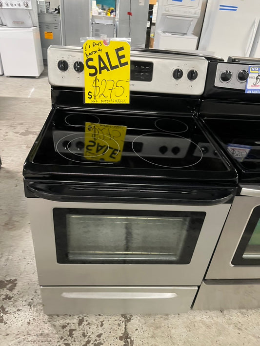 =🌪️🥳on sale ‼️Frigidaire glass top electric range 220v 5 burner stainless steel warm zone bake broil Refurbished fast boil 30" #ELP12B