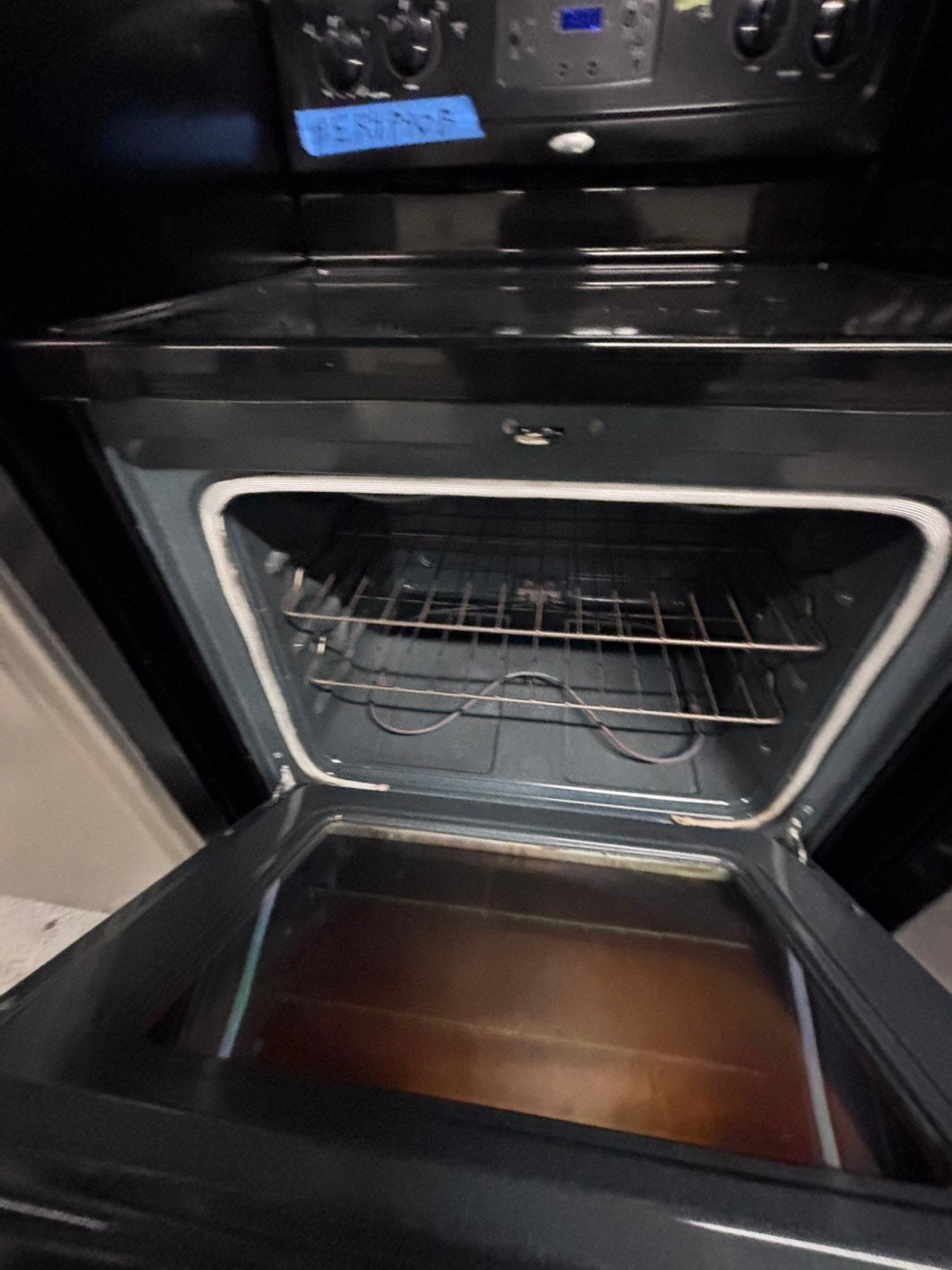 >2pc. Combo Special price🎉 whirlpool black top freezer refrigerator & electric stove same brand -used-refurbished 30" #RFWH39B2PC