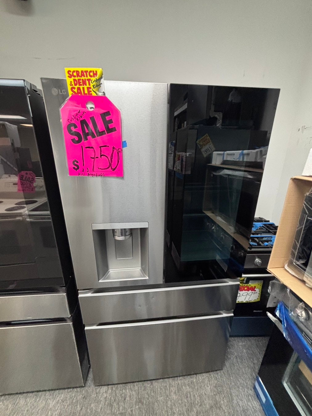 >special🎈LG New open box 📦 Refrigerator instaview with ice maker & water dispenser - Stainless Steel  #RZ33USL