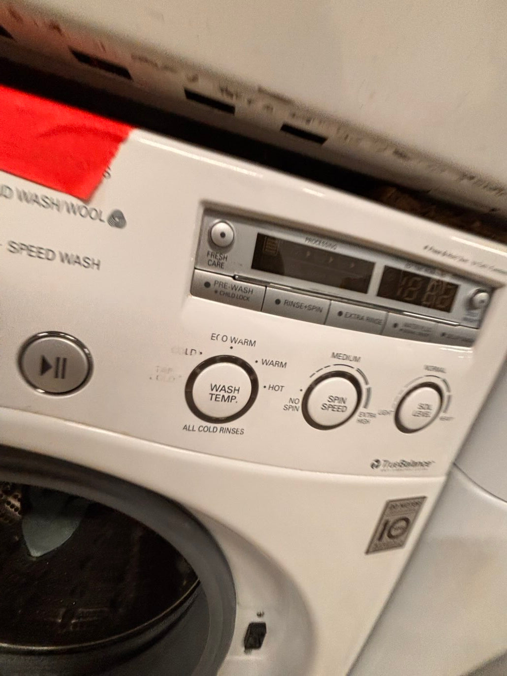 } } special🔥LG washer & dryer set large capacity,electric 220v front load stackable or side by side - sensor dry , working 💯 with warranty ! in white color used,refurbished #LGWW94SET