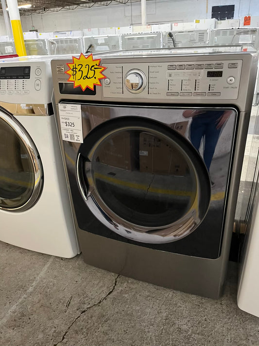 Kenmore Elite front load stackable electric 220v dryer stainless steel w/steam cycle   27" #ED420VB
