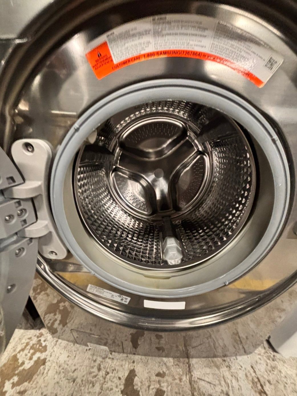 >💥Samsung silver  washer 4.5cu. ft. Large capacity, 27” stackable or side by side  used-refurbished         #SSD5GAB