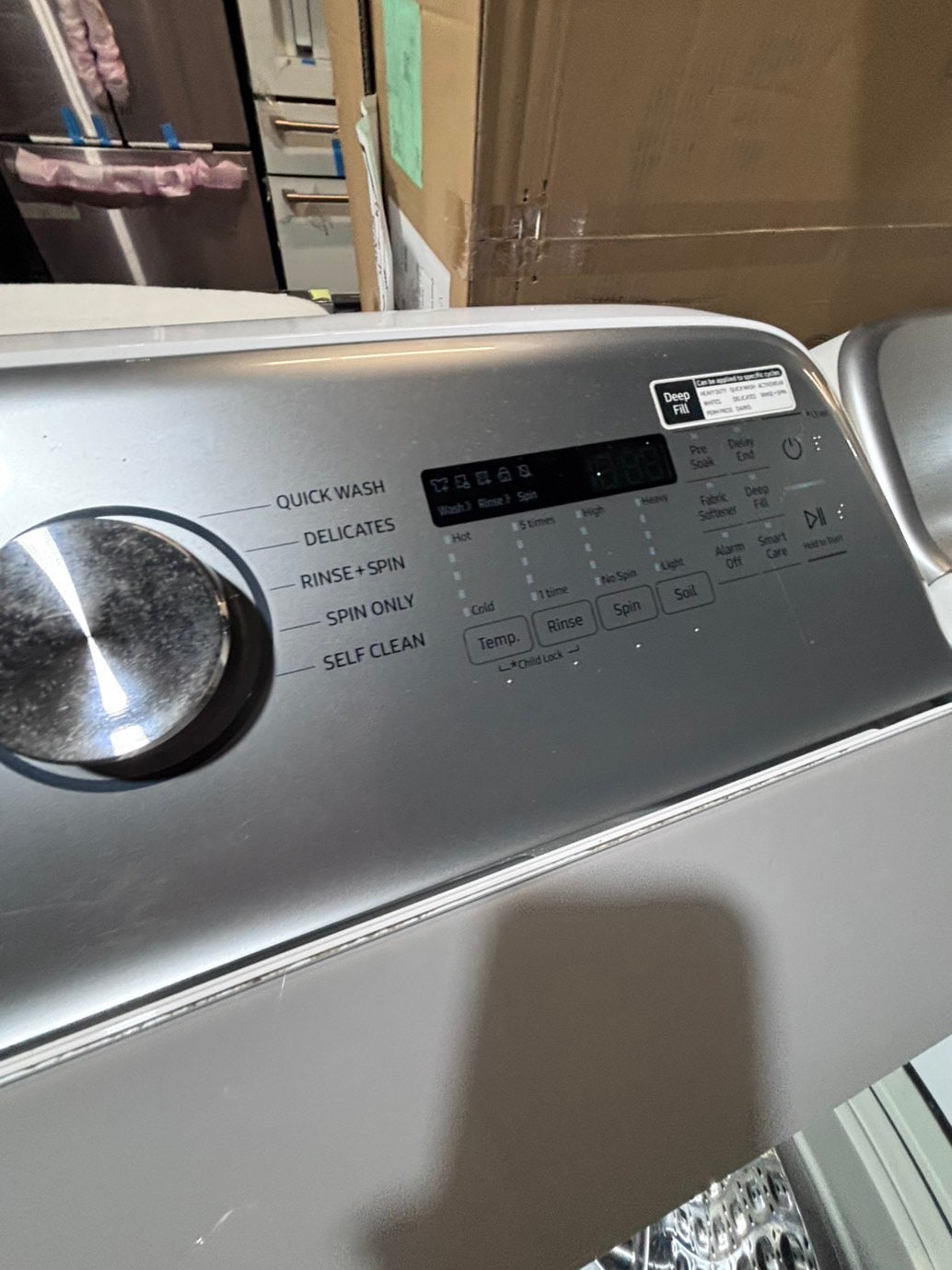 >*samsung extra  Large capacity white color Top load washer Drum stainless steel used,refurbished #SAK4YB