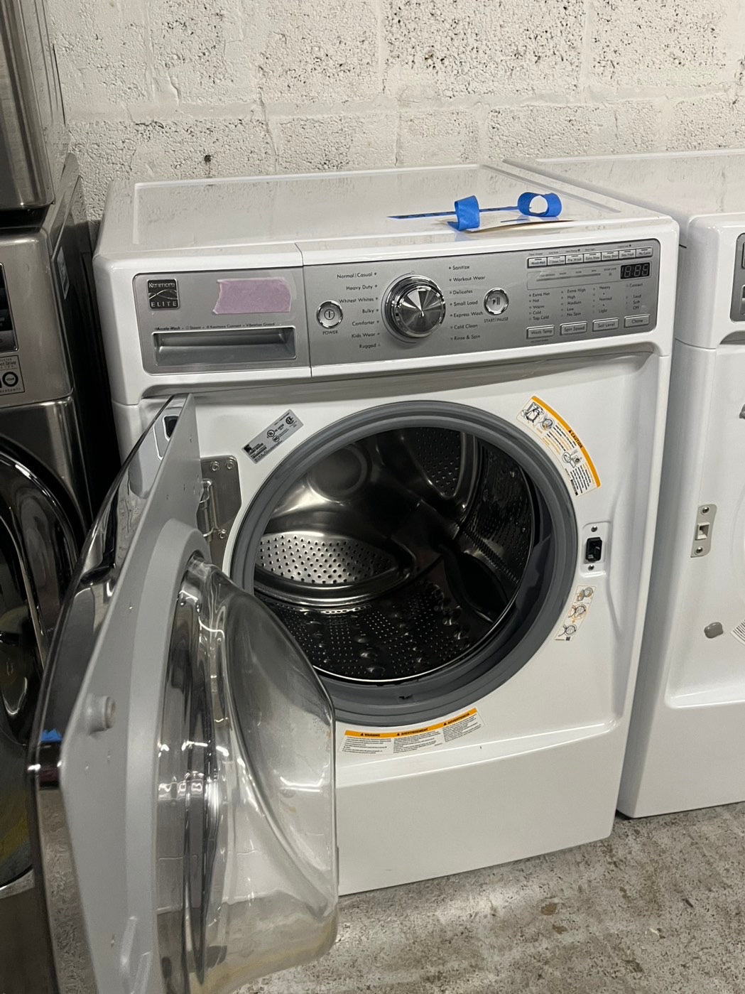 KENMORE front load washer and electric dryer set  stackable or side by side in white refurbished #KMFH23BB