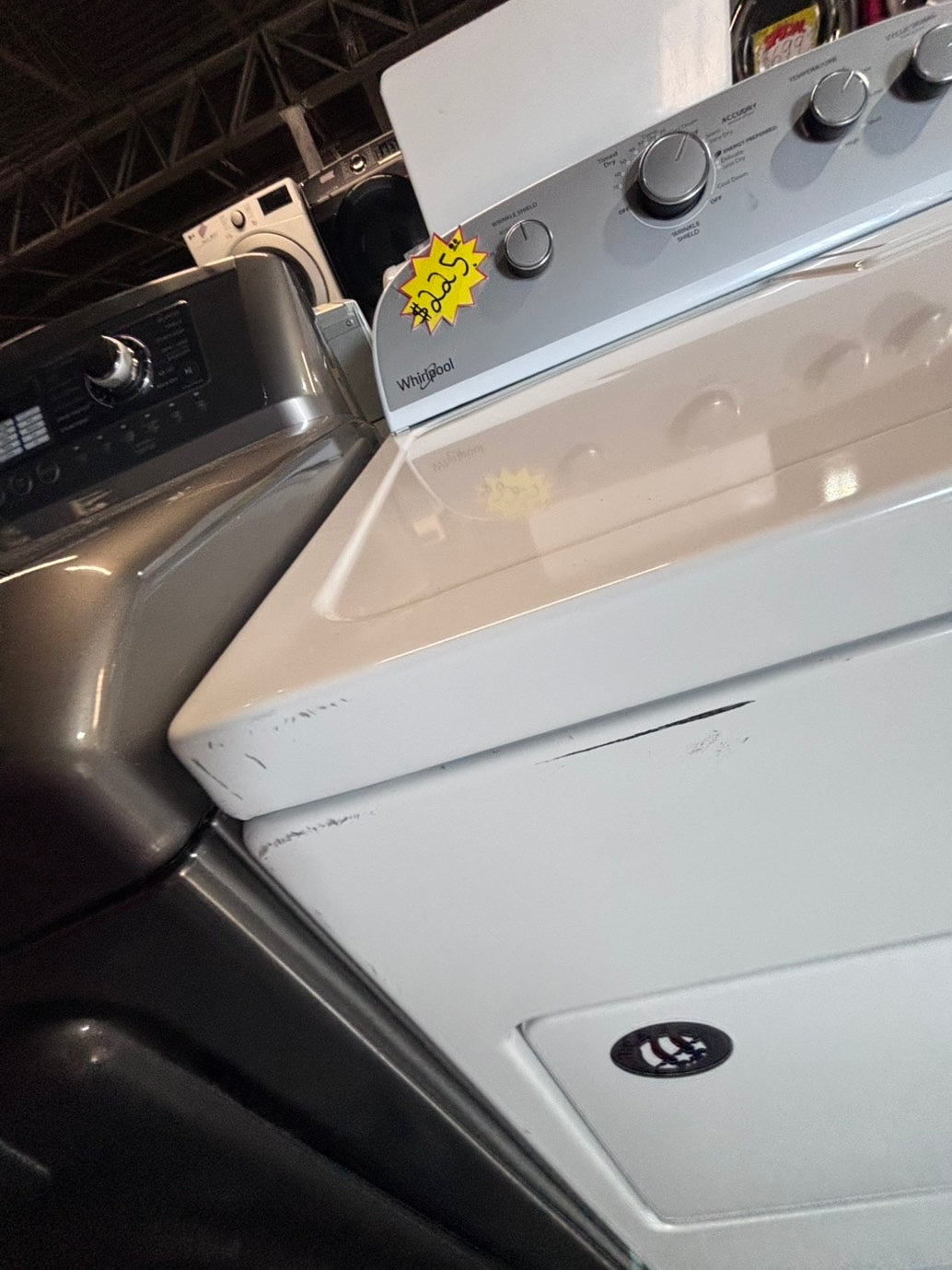 >*whirlpool  29” large capacity electric dryer 220v side by side used-refurbished #WED41B
