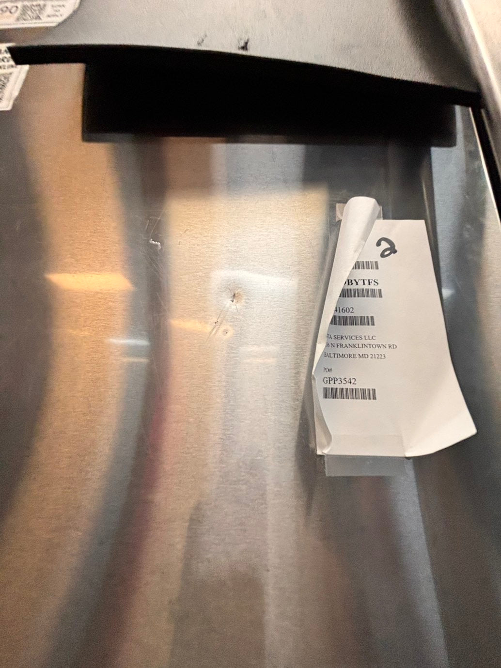 >Special 🎈3pc. Combo new open box  -french door 4-doors refrigerator GE 36” w/ice maker & water dispenser inside ,costumer return gas range five burners Airfry  & new open box over the range microwave GE #RFGAX3PC
