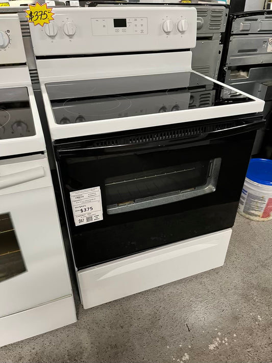 Samsung electric 220v range 4 burner bake roast broil in black & white Refurbished 30" #ER938CB