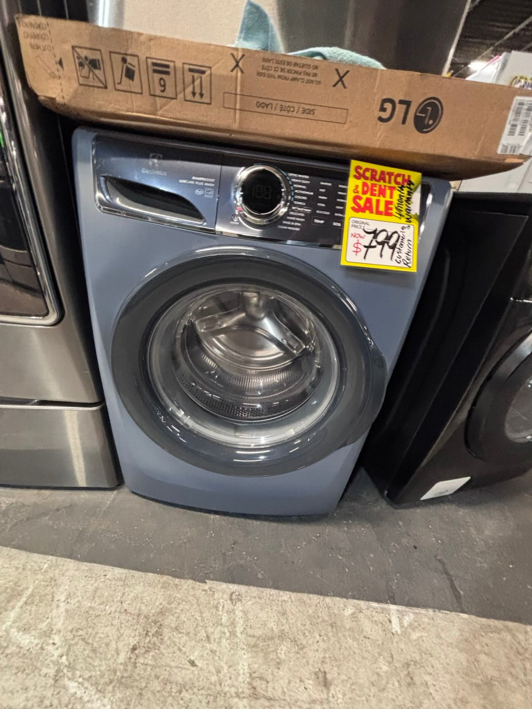}new Open Box 📦 Scratch Electrolux Electrolux - Front Load Perfect Steam Washer with LuxCare Wash - 4.5 Cu. Ft - Denim Blue #WEEA3TB