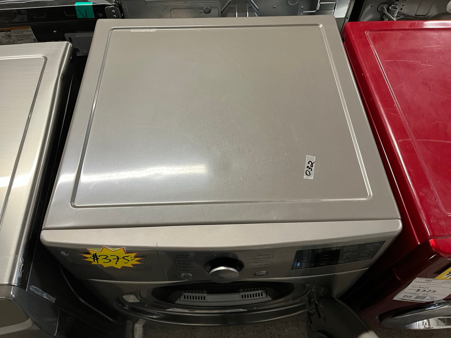 LG  front load stackable electric 220v dryer stainless steel  27" #ED399SB