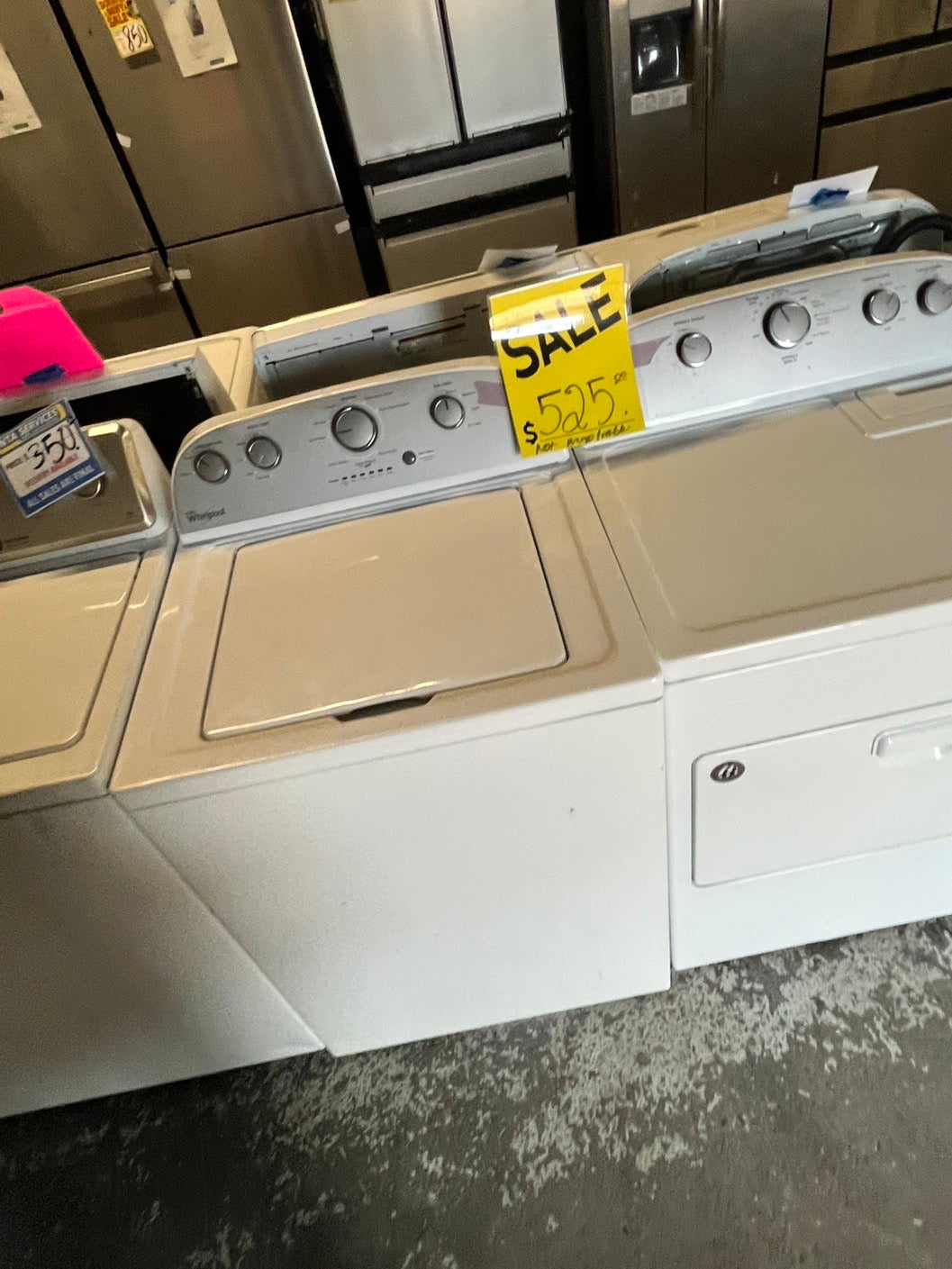 🎉 =Whirlpool dryer side by side electric 220v large capacity & top load washing machine with removable agitator used-Refurbished #WDWH23B