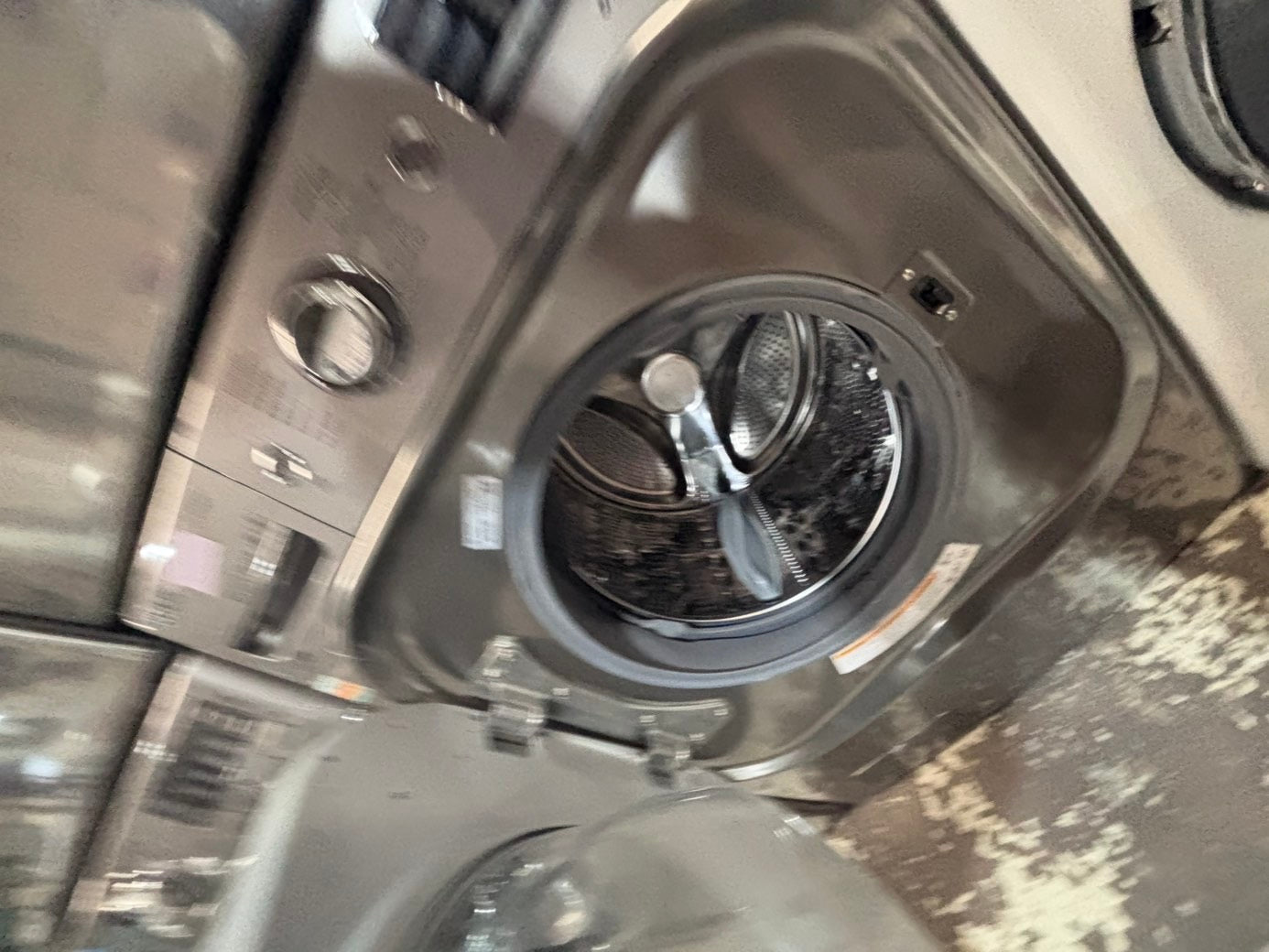 >*used great condition 29”refurbished LG steam washer & dryer set electric front load jumbo size stackable or side by side stainless steel drum 29" #WEXDZX9B