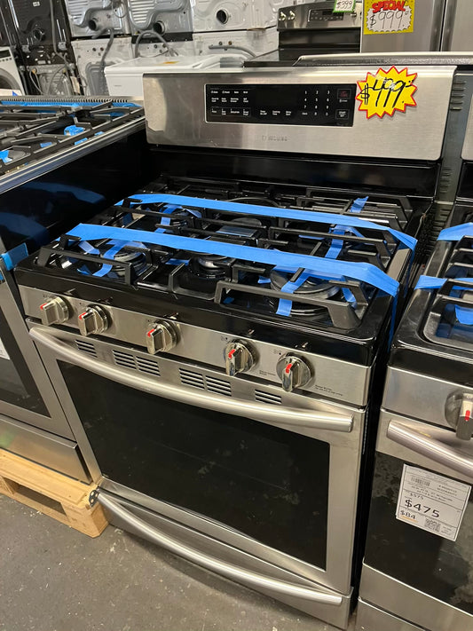 - Samsung Gas range 5 burner convection roast  bake broil self clean stainless steel 30” Refurbished 30" #GR296CB