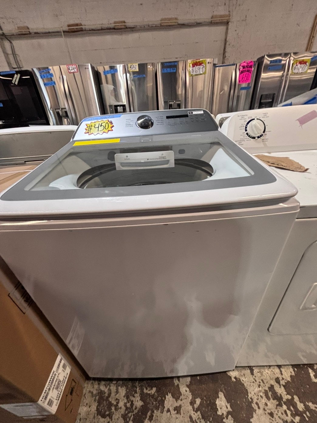 >*samsung extra Large capacity white color Top load washer Drum stainless steel used,refurbished #SWQR57B