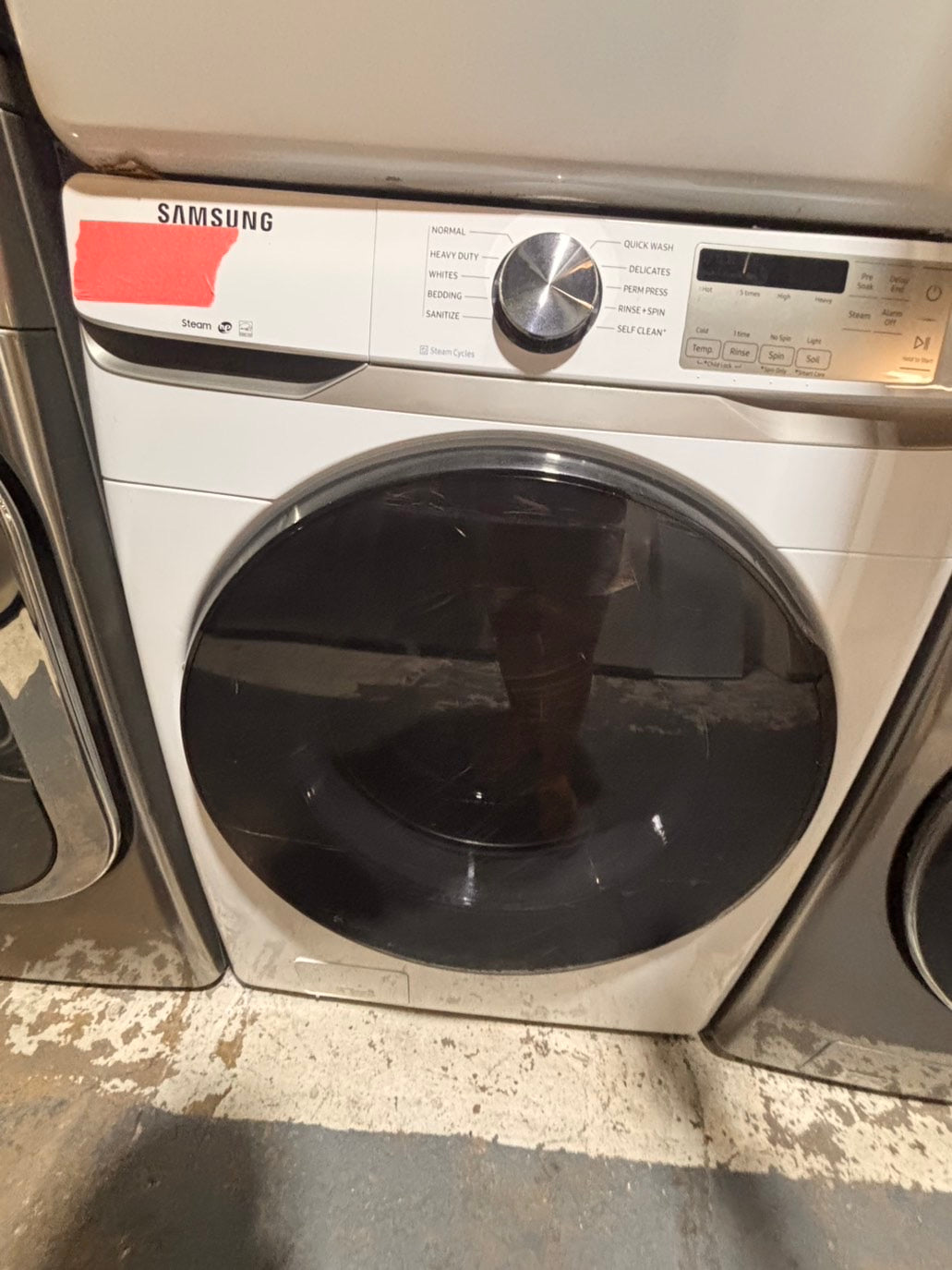 >*Samsung steam washer 4.5 cu large capacity white color  used, refurbished   #WDW88B