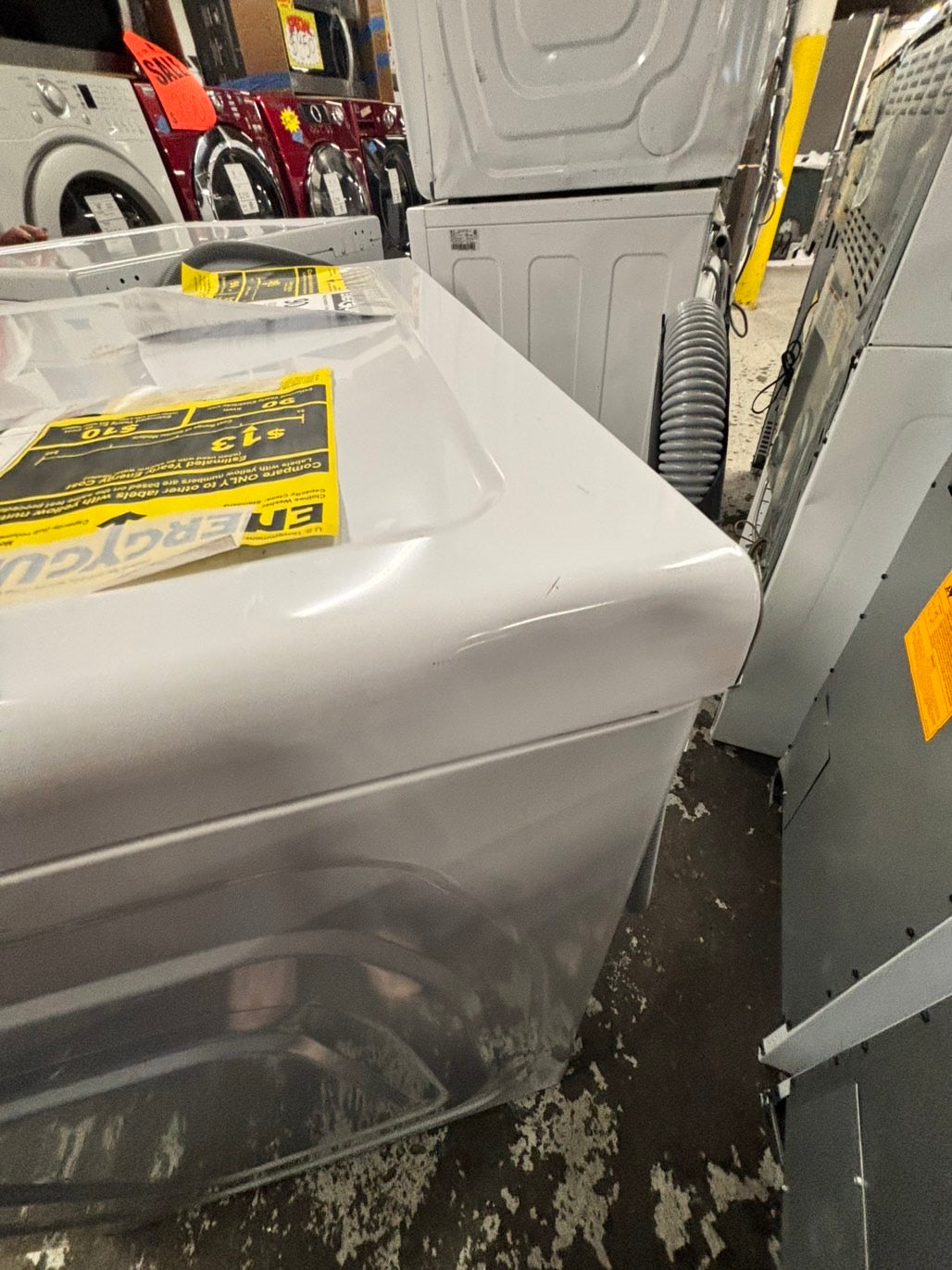 Samsung -new scratch and dent  open box 📦 front load stackable or side by side washer white  27" #SFW667B