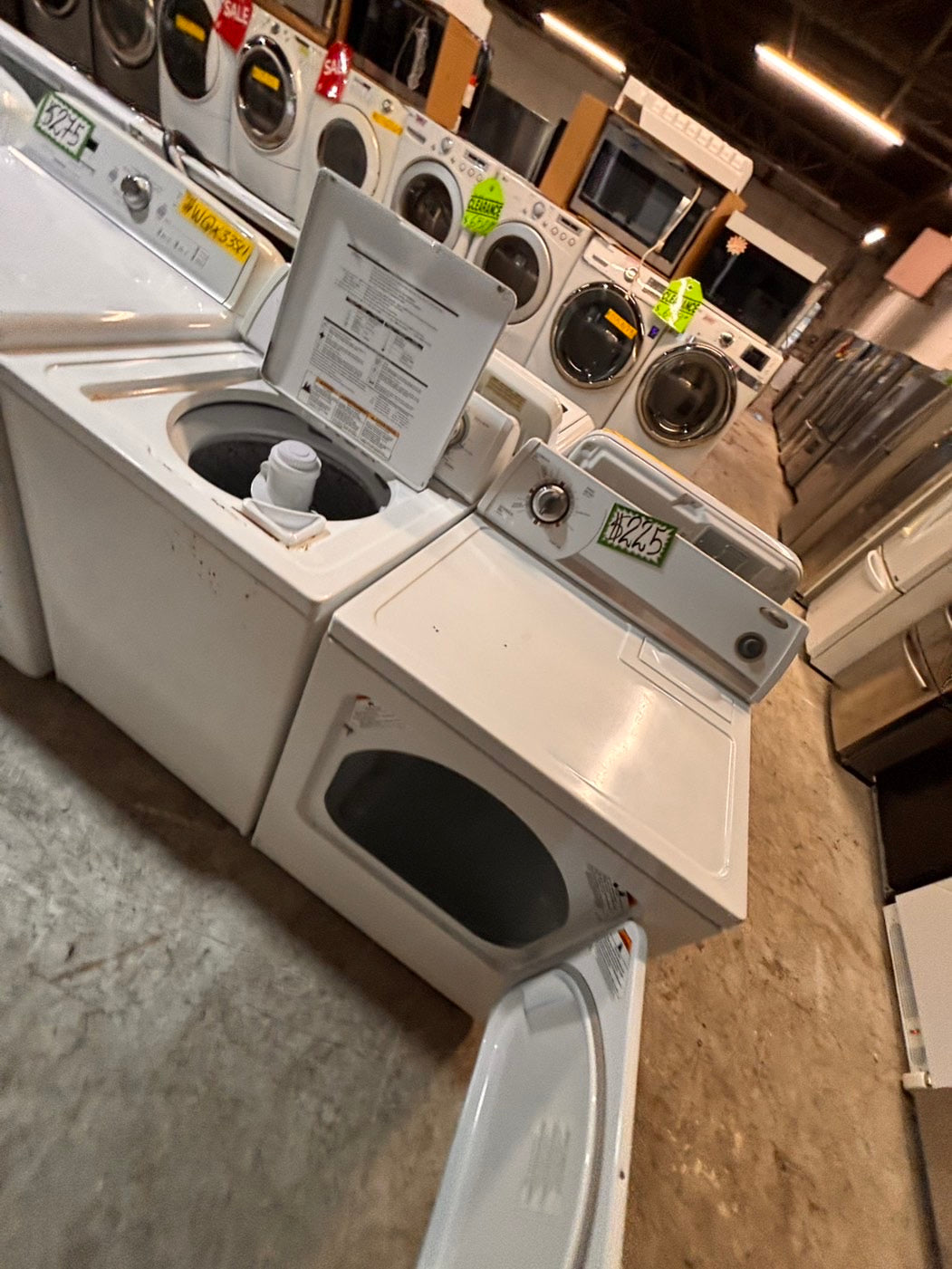 >*clearance🔥🔥🔥whirlpool top load washer  & electric dryer 220v  set top load side by side #TLCC5YB