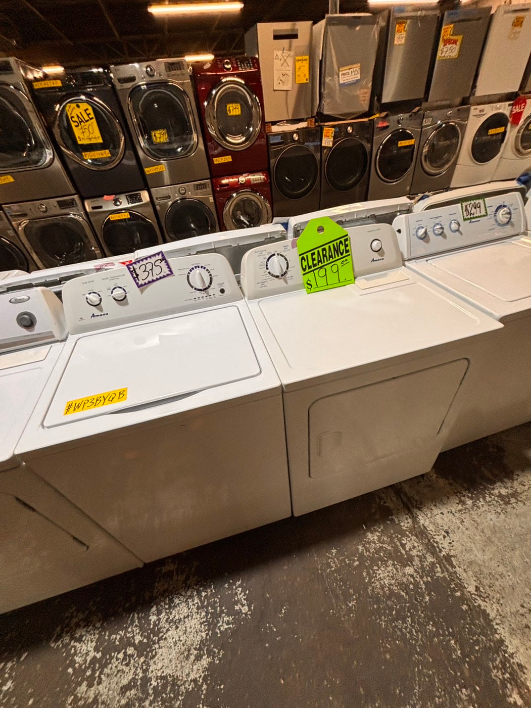 >*sale🔥Amana large capacity top load washer stainless steel drum & electric dryer 220v  set top load side by side #TAA2T1B