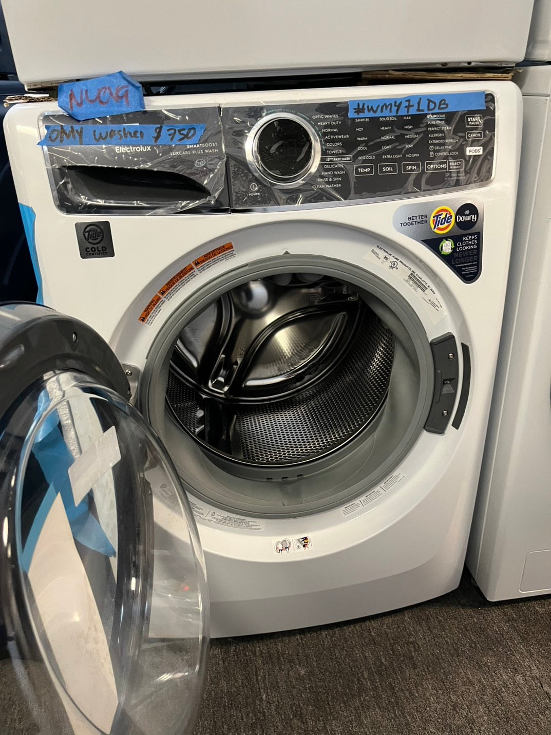 🎉🎉🥳=Electrolux New scratch&Dent open box front load washer& dryer set large capacity energy start , steam in white mix&match set    #WMSET94BL