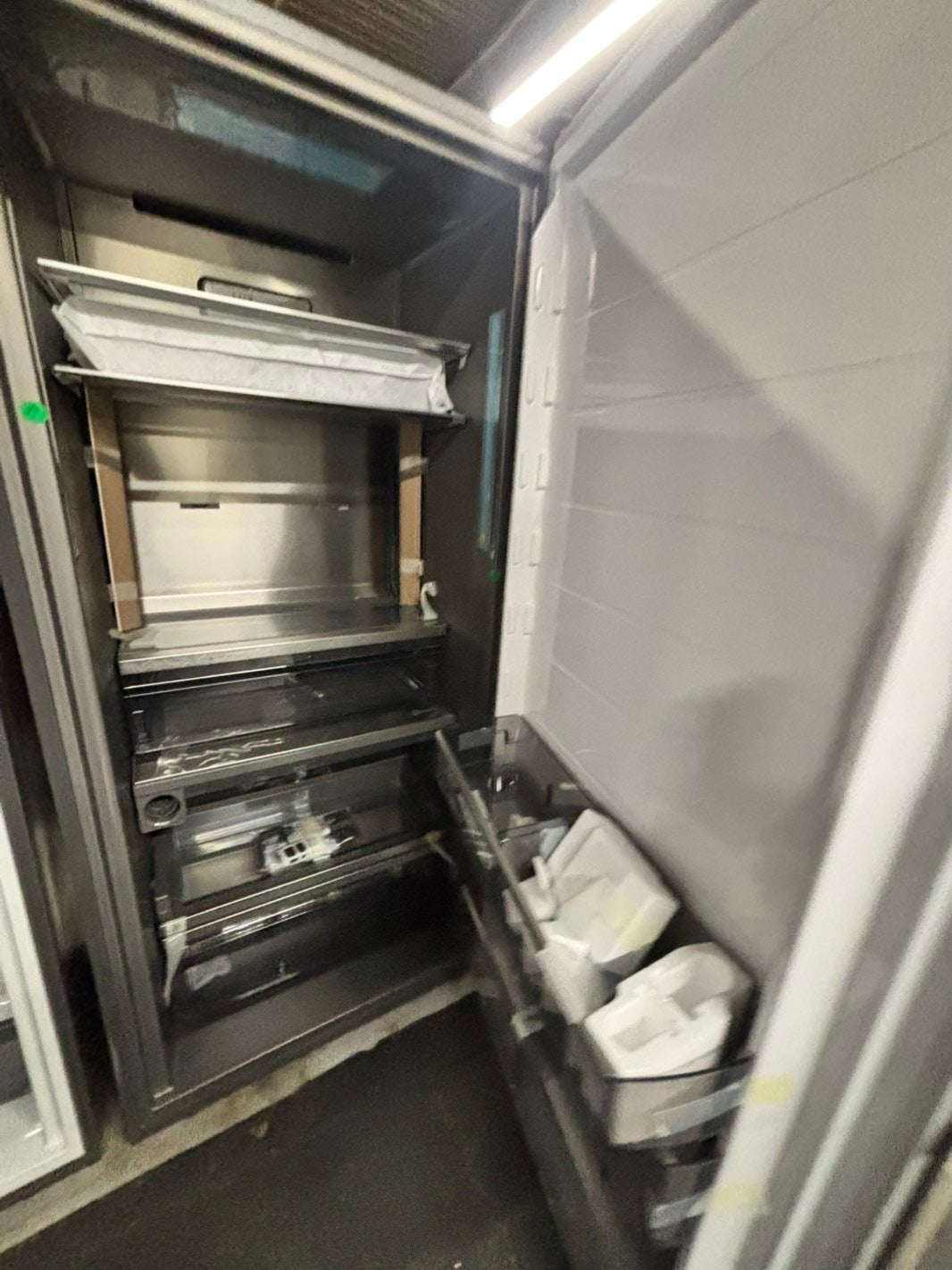 *Combo 2pc. Frigidaire /Fridge with water dispenser & freezer with ice maker inside , 20cu.ft up-right 32 1/5 wide stainless steel counter depth new scratch and dent  /item number #RFF909B