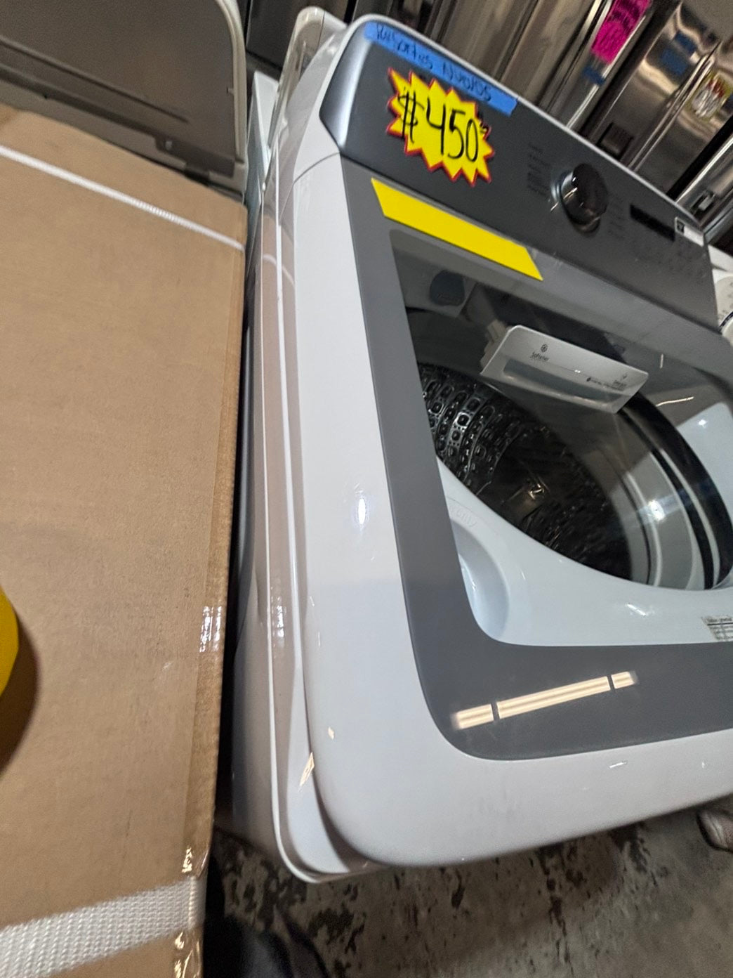 >*samsung extra Large capacity white color Top load washer Drum stainless steel used,refurbished #SWQR57B
