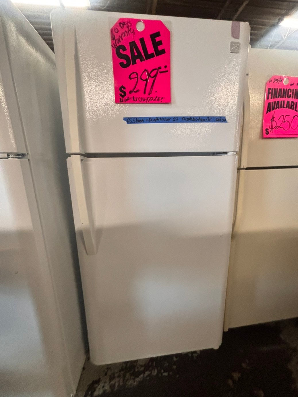 >sale🎈Kenmore 30”18cu.ft -top freezer refrigerator white color              -used refurbished 30” #P2RW6B