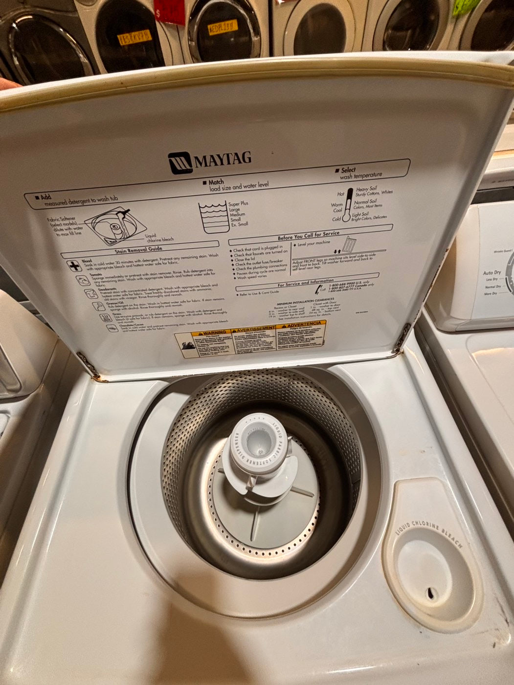 >*sale🎈maytag heavy duty Top load washing machine w agitator 27" in good condition,used-Refurbished #TWM336B