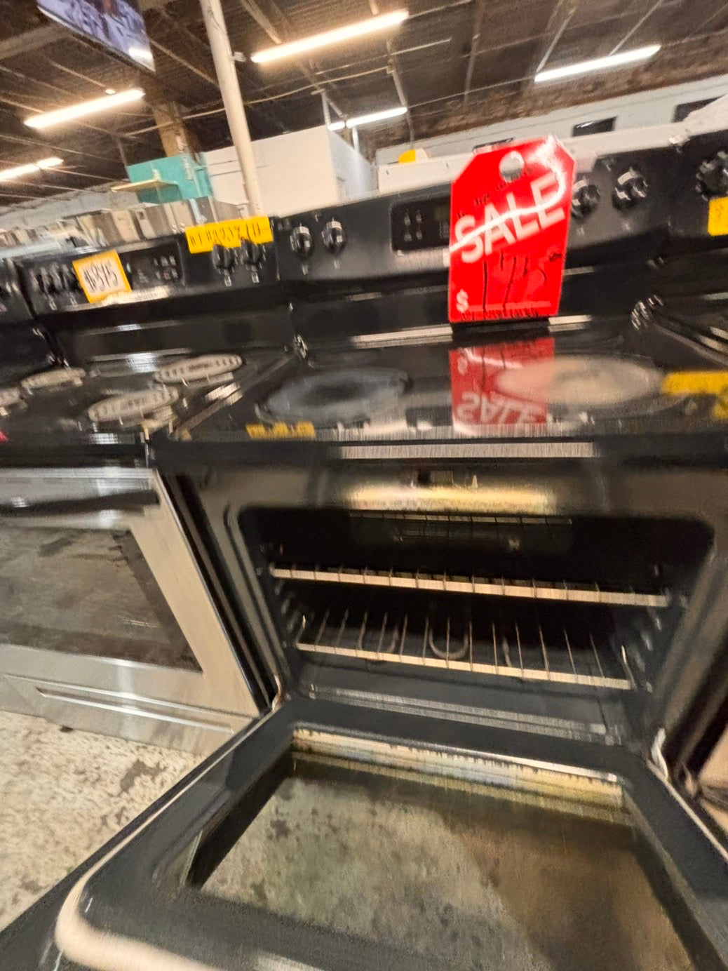 >*special🔥kenmore black top electric stove glass top  220v bake /Broil 4 burner used-Refurbished  great condition 30" #FLKF55B