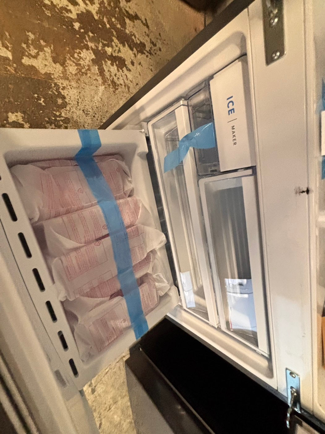 >frigidaire Open box 📦 New S/d 31.5 in. 18 cu. ft. Counter Depth French Door Refrigerator in Fingerprint-Resistant Stainless Look       #RNZG18LL