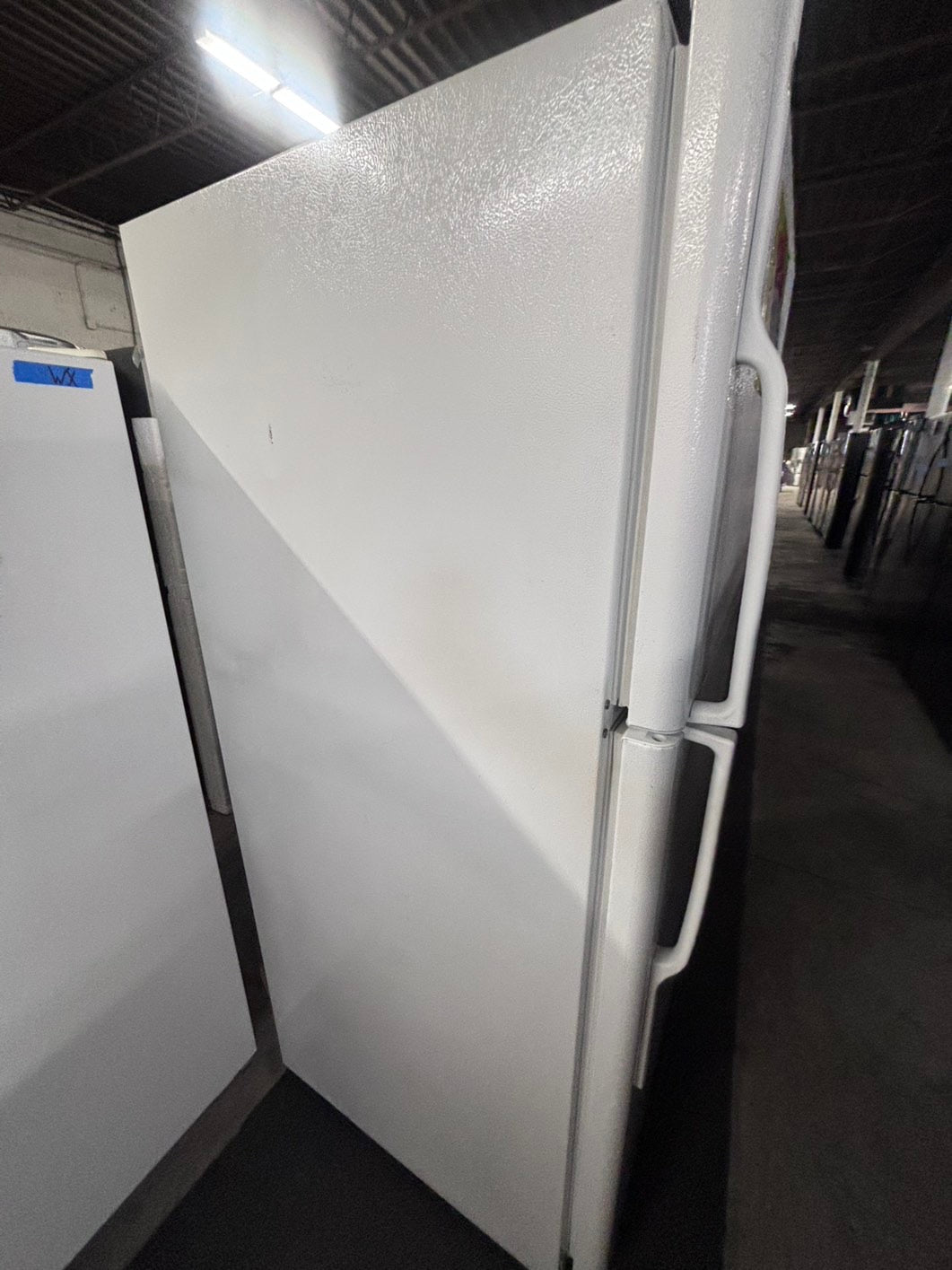 >GE 30” Top freezer fridge white  used-refurbished #RFN65B