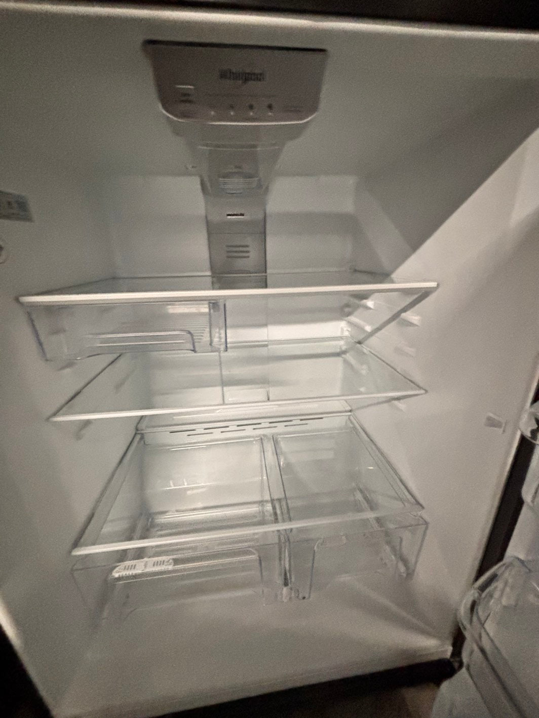 >whirlpool 33” Top freezer fridge  ,black used-refurbished #RFTT1B