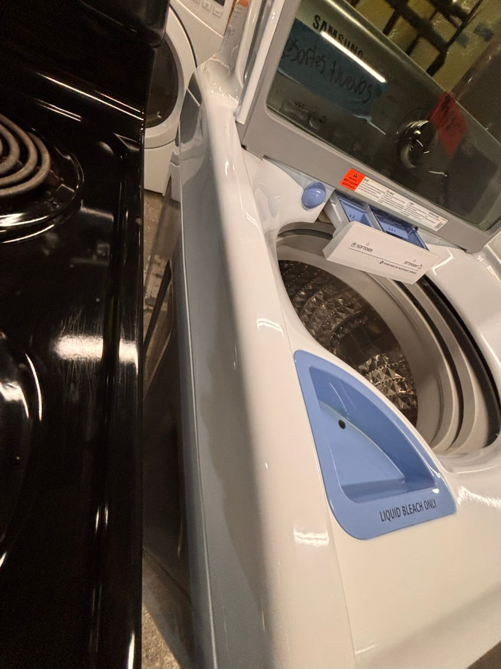 } }Samsung 27” white color Top load washer  Large capacity stainless steel Drum working 💯  with warranty ! used,refurbished #SAWTGQB
