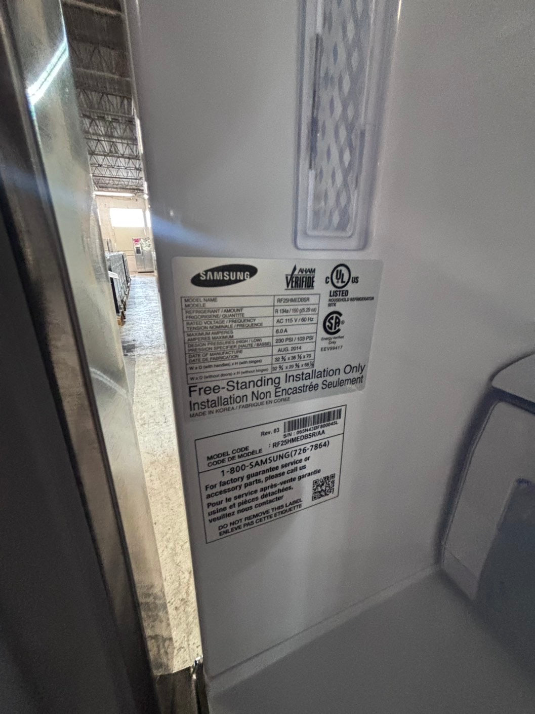 >*Samsung 4-doors French door Refrigerator 33w x 69h stainless steel w/ ice water dispenser 33" #RL7Q33QB