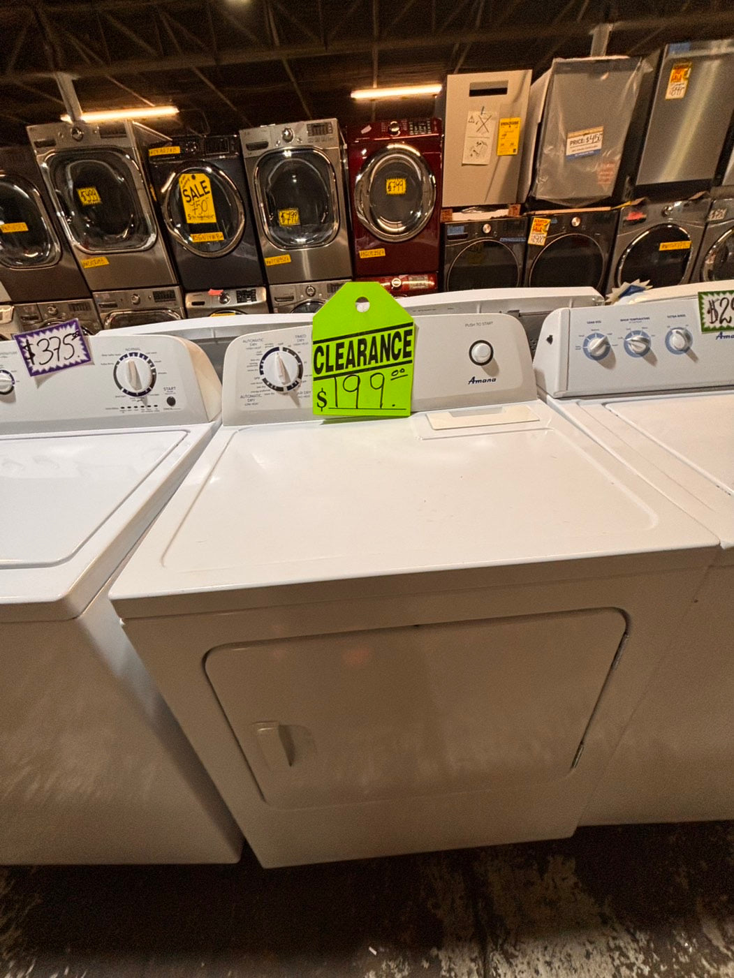 >*sale🔥Amana large capacity top load washer stainless steel drum & electric dryer 220v  set top load side by side #TAA2T1B