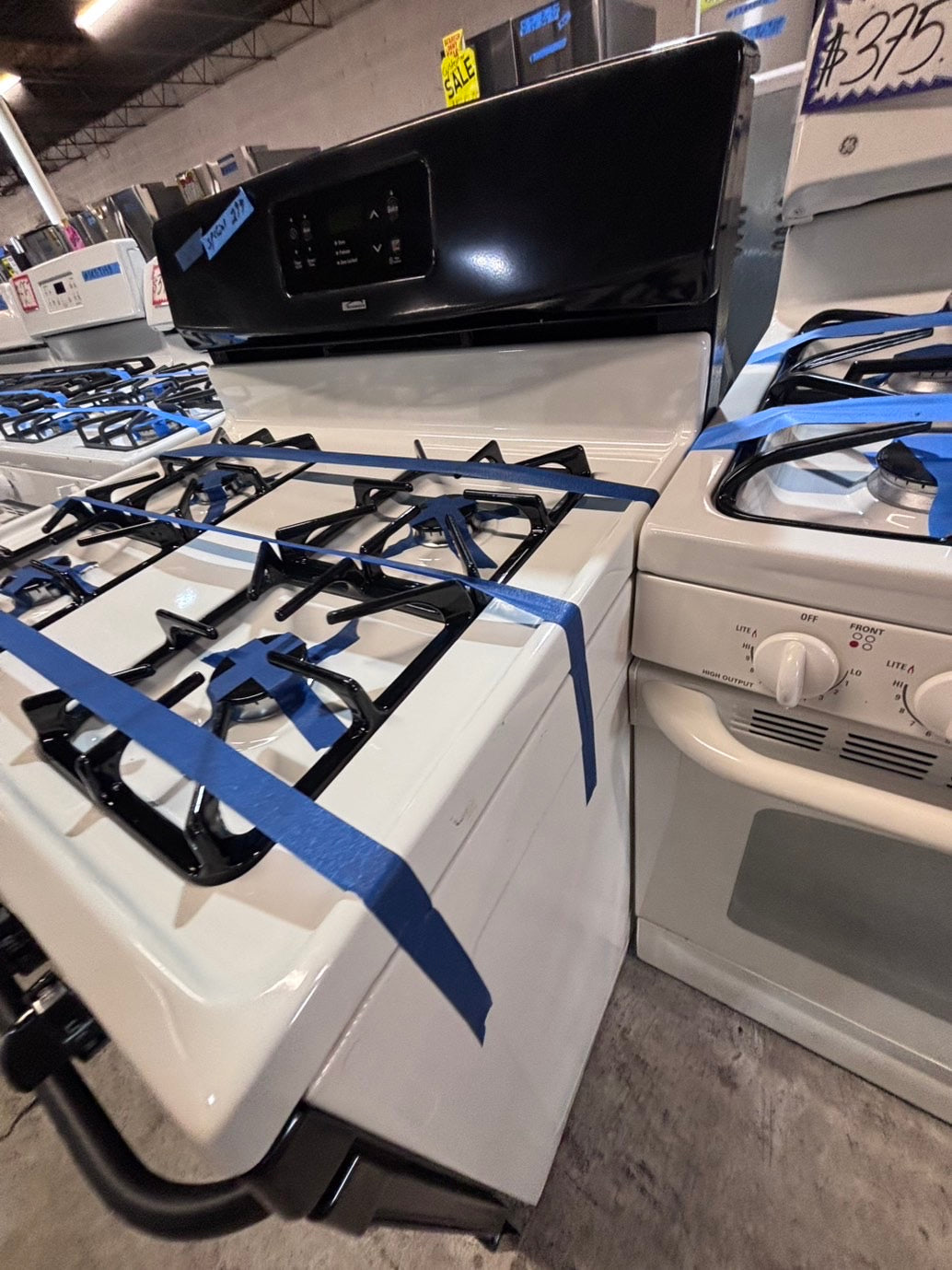 >special 🔥Kenmore Gas range 4 burner bake broil Hi/Lo self clean in off white & black used-Refurbished 30” #GHPZ4B