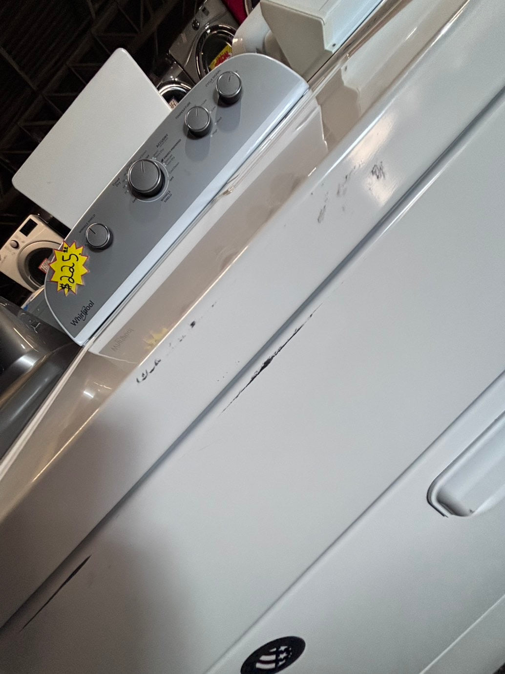 >*whirlpool  29” large capacity electric dryer 220v side by side used-refurbished #WED41B