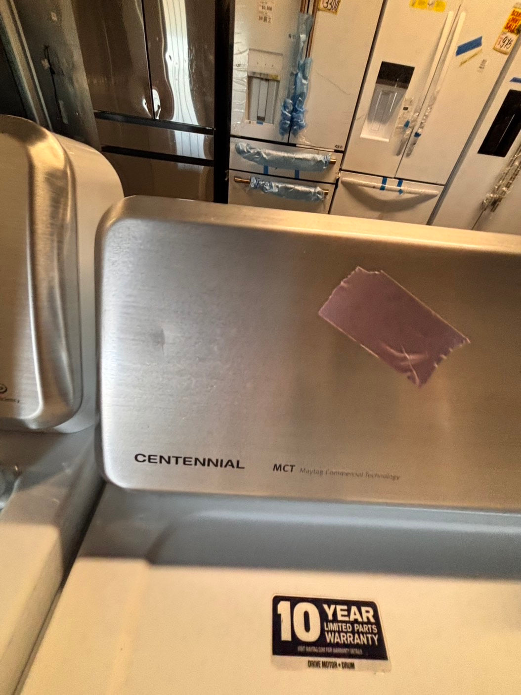 >maytag top load dryer side by side electric 220v large capacity & top load washing machine stainless steel drum with agitator used-Refurbished
#ASD56GBSET