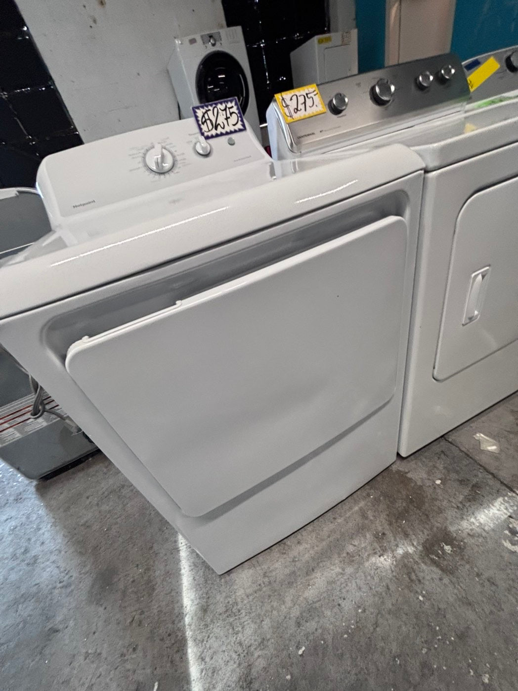 >*hot point side x side extra large capacity electric 220v dryer   27” used -Refurbished #HPED55B