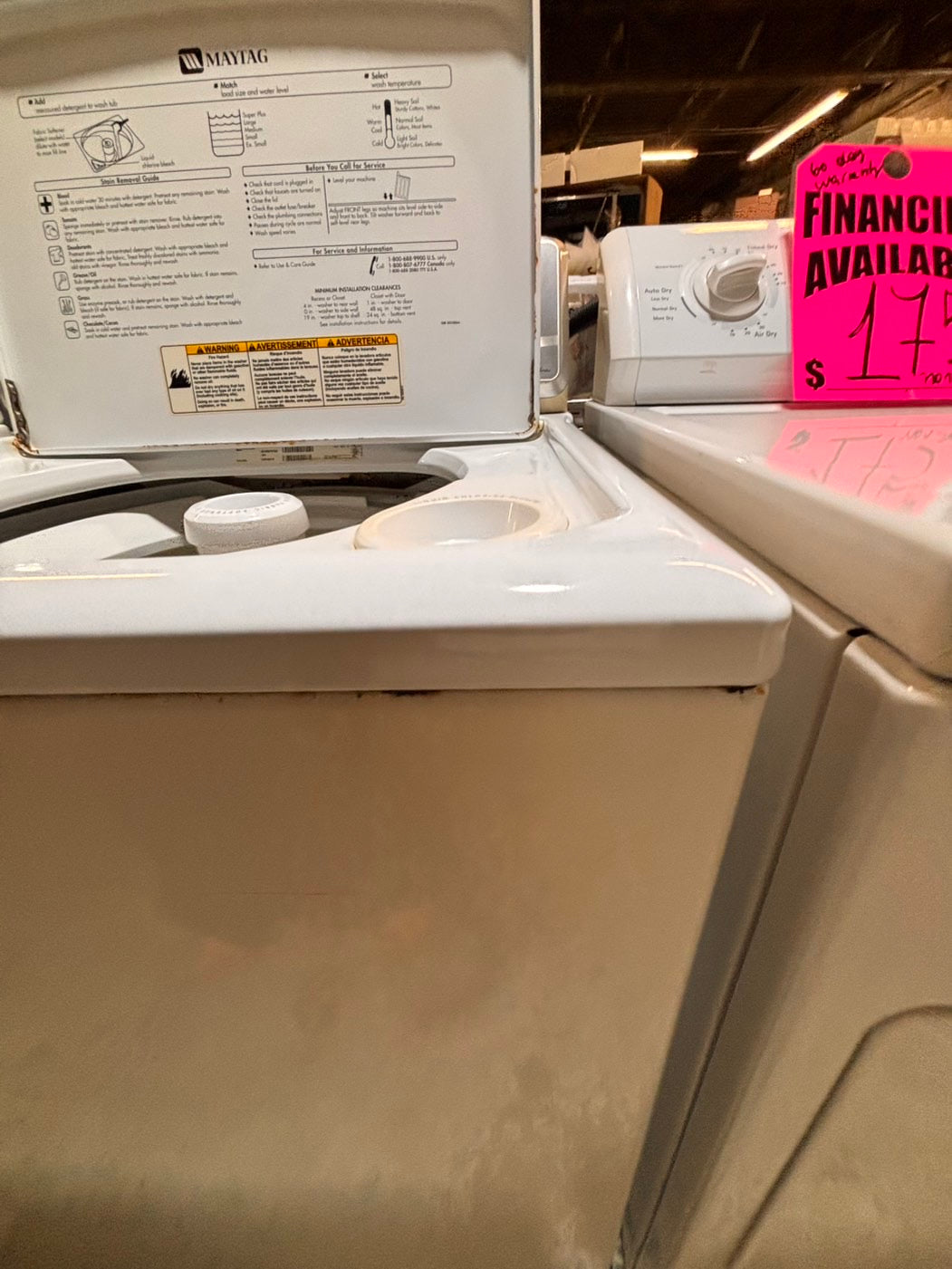 >*sale🎈maytag heavy duty Top load washing machine w agitator 27" in good condition,used-Refurbished #TWM336B