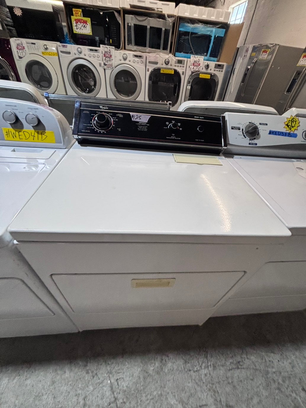 >*July 4th sale🇺🇸🔥whirlpool  29” large capacity electric dryer 220v side by side used-refurbished #WWDY41B