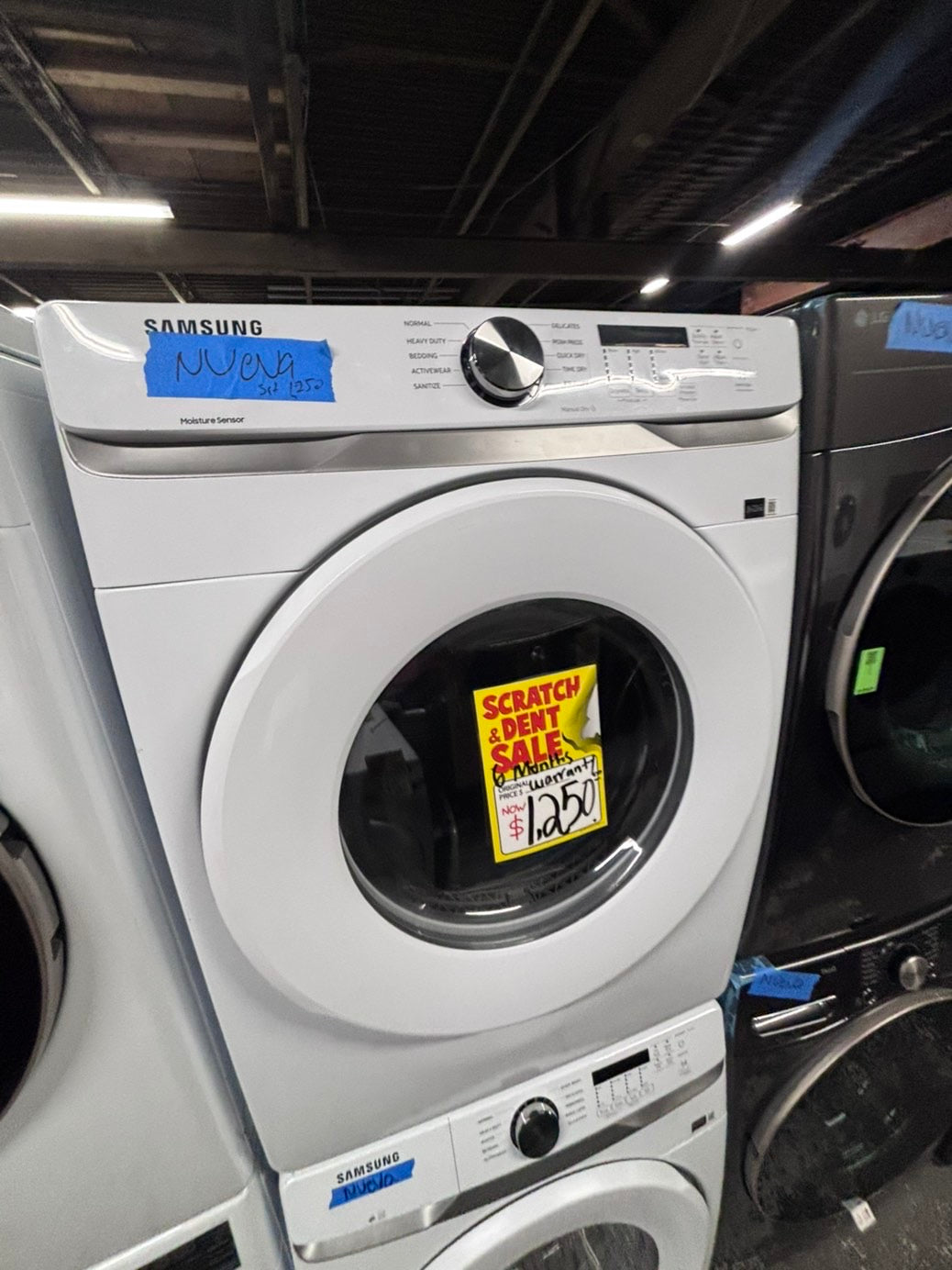 >>Open Box 📦 Scratch & Dent Samsung white front load washer & dryer electric set side by side or stackable #NSSWD13B