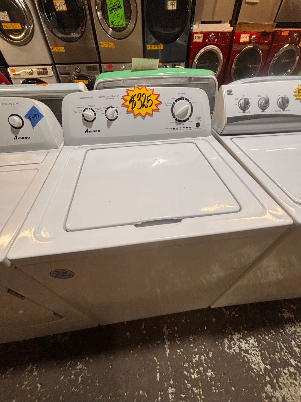 }}Amana Top load washing machine w agitator 27" in good condition,working 💯 with warranty ! used-Refurbished #TWT17TB